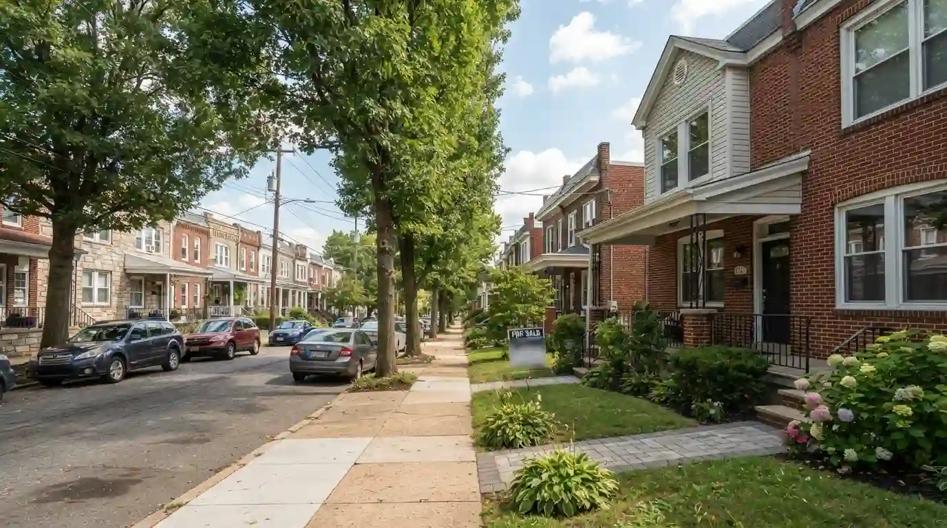 Residential homes representing the real estate market in Philadelphia ZIP code 19114