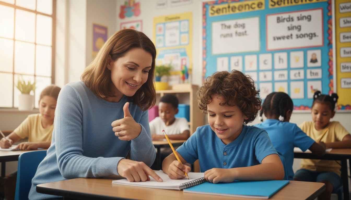 iep goals for writing simple sentences