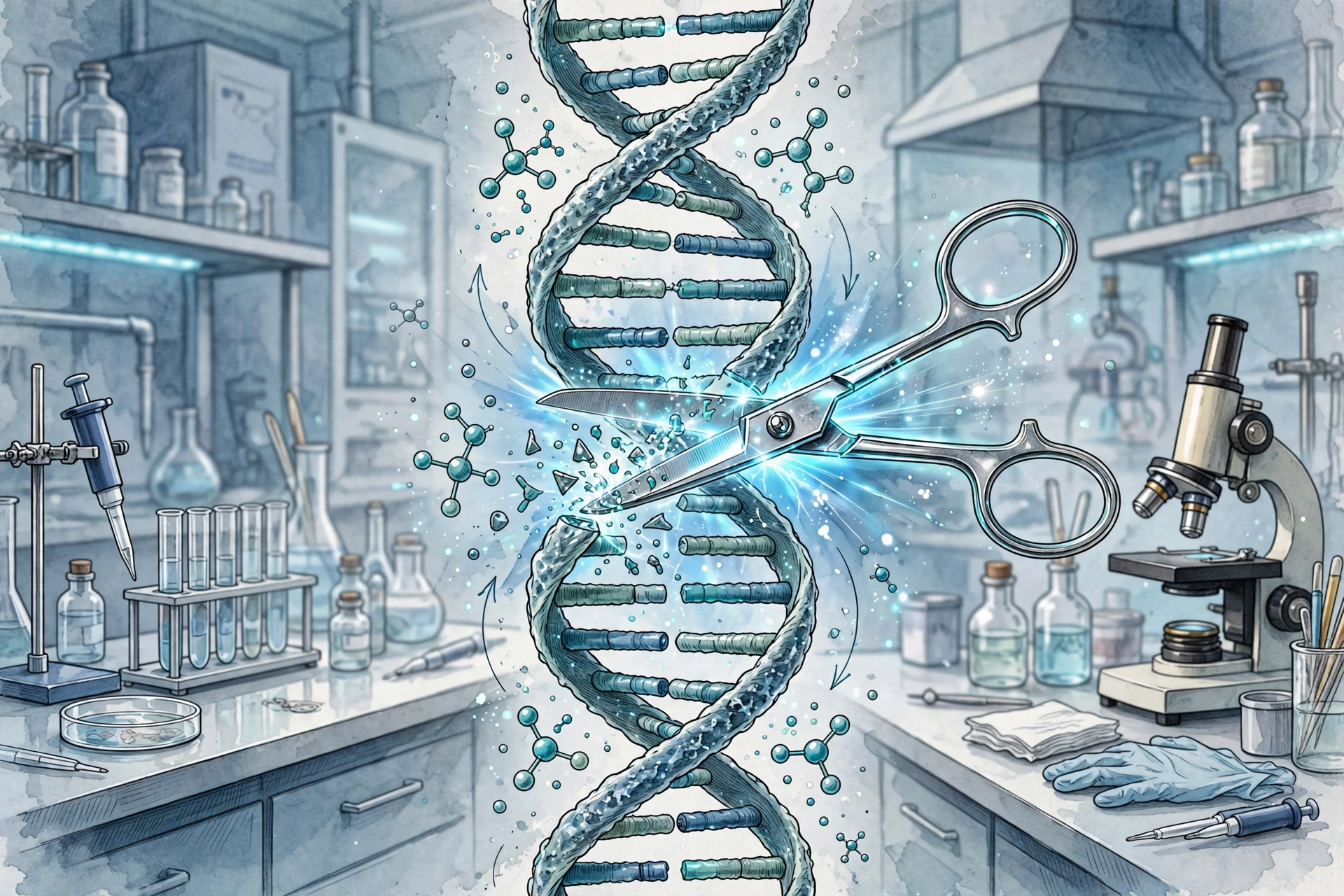 DNA double helix being edited u2014 what is CRISPR gene editing